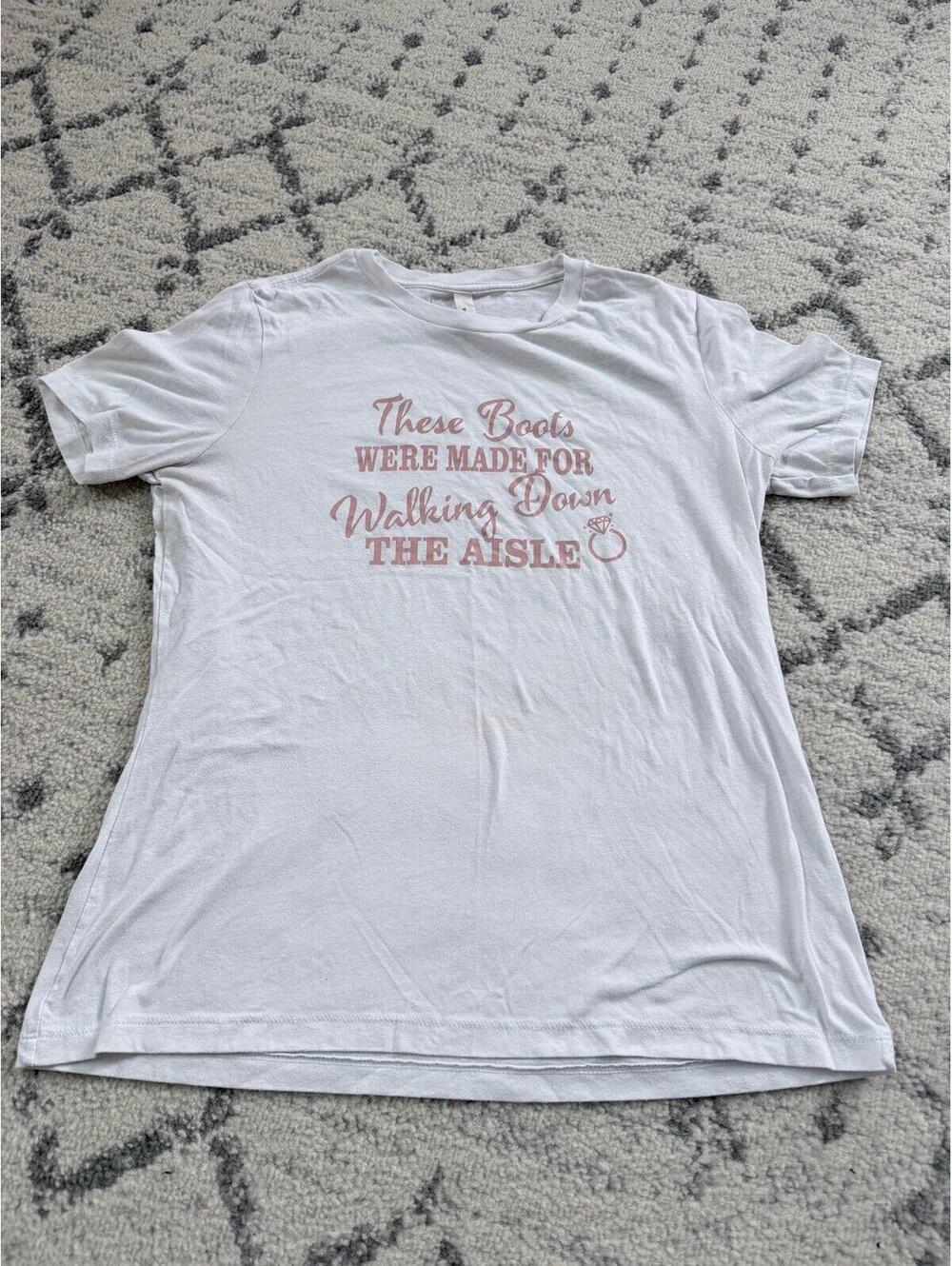 Bella + Canvas “These Boots Were Made for Walking Down the Aisle” Graphic Tee